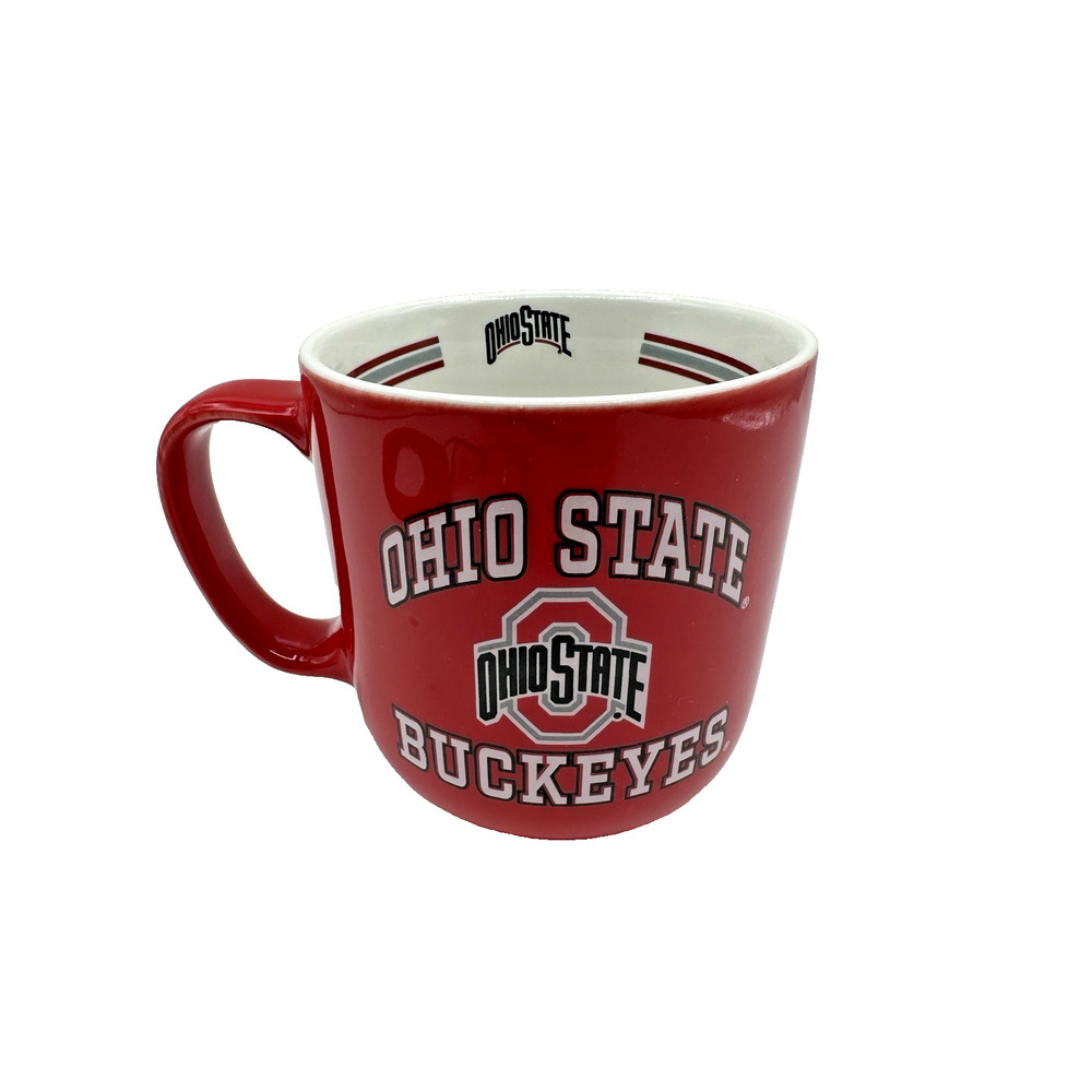 Ohio State Buckeyes Logo Brands Red Ceramic Coffee Mug NCAA College Fan Cup